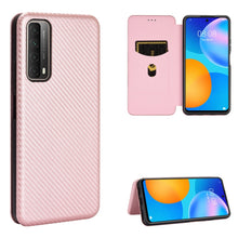 Load image into Gallery viewer, Carbon Fiber Texture Magnetic Horizontal Flip TPU + PC + PU Leather Case with Card Slot, For LG K42, For OPPO Realme V5 / Realme Q2, For Wiko View5 Plus, For Huawei P Smart 2021 / Y7A, For Xiaomi Mi 10T Lite