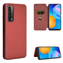Load image into Gallery viewer, Carbon Fiber Texture Magnetic Horizontal Flip TPU + PC + PU Leather Case with Card Slot, For LG K42, For OPPO Realme V5 / Realme Q2, For Wiko View5 Plus, For Huawei P Smart 2021 / Y7A, For Xiaomi Mi 10T Lite