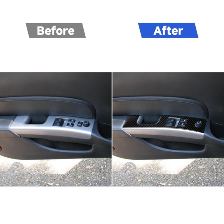 Car Carbon Fiber Glass Lift Decorative Sticker for Nissan 350z 2006-2009, Left Drive, Glass Lift, Left Drive