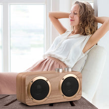 Load image into Gallery viewer, Q7 Subwoofer Wooden Bluetooth Speaker, Support TF Card &amp; U Disk &amp; 3.5mm AUX, Q7