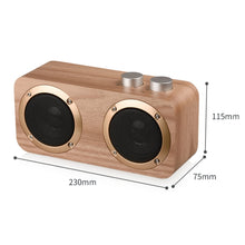 Load image into Gallery viewer, Q7 Subwoofer Wooden Bluetooth Speaker, Support TF Card &amp; U Disk &amp; 3.5mm AUX, Q7
