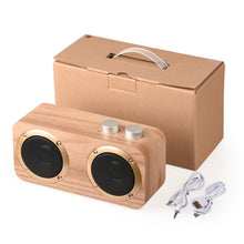 Load image into Gallery viewer, Q7 Subwoofer Wooden Bluetooth Speaker, Support TF Card &amp; U Disk &amp; 3.5mm AUX, Q7