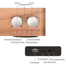 Load image into Gallery viewer, Q7 Subwoofer Wooden Bluetooth Speaker, Support TF Card &amp; U Disk &amp; 3.5mm AUX, Q7