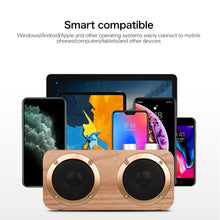 Load image into Gallery viewer, Q7 Subwoofer Wooden Bluetooth Speaker, Support TF Card &amp; U Disk &amp; 3.5mm AUX, Q7