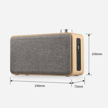 Load image into Gallery viewer, W5A Subwoofer Fabric Wooden Touch Bluetooth Speaker, Support TF Card &amp; U Disk &amp; 3.5mm AUX, Walnut, Yellow Wood