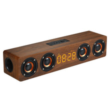 Load image into Gallery viewer, W8C Wooden Clock Subwoofer Bluetooth Speaker, Support TF Card &amp; U Disk &amp; 3.5mm AUX