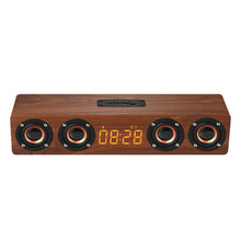Load image into Gallery viewer, W8C Wooden Clock Subwoofer Bluetooth Speaker, Support TF Card &amp; U Disk &amp; 3.5mm AUX