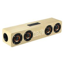 Load image into Gallery viewer, W8C Wooden Clock Subwoofer Bluetooth Speaker, Support TF Card &amp; U Disk &amp; 3.5mm AUX