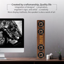 Load image into Gallery viewer, W8C Wooden Clock Subwoofer Bluetooth Speaker, Support TF Card &amp; U Disk &amp; 3.5mm AUX