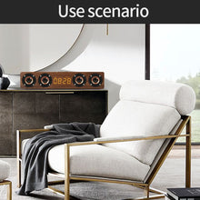 Load image into Gallery viewer, W8C Wooden Clock Subwoofer Bluetooth Speaker, Support TF Card &amp; U Disk &amp; 3.5mm AUX