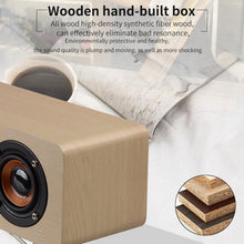 Load image into Gallery viewer, W8C Wooden Clock Subwoofer Bluetooth Speaker, Support TF Card &amp; U Disk &amp; 3.5mm AUX