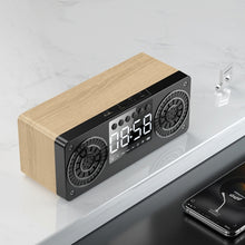 Load image into Gallery viewer, A10 Subwoofer Wooden Clock Bluetooth 5.0 Speaker, Support TF Card &amp; U Disk Play &amp; FM Radio