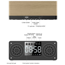 Load image into Gallery viewer, A10 Subwoofer Wooden Clock Bluetooth 5.0 Speaker, Support TF Card &amp; U Disk Play &amp; FM Radio