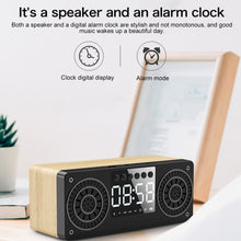 Load image into Gallery viewer, A10 Subwoofer Wooden Clock Bluetooth 5.0 Speaker, Support TF Card &amp; U Disk Play &amp; FM Radio
