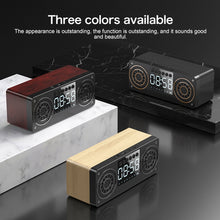 Load image into Gallery viewer, A10 Subwoofer Wooden Clock Bluetooth 5.0 Speaker, Support TF Card &amp; U Disk Play &amp; FM Radio