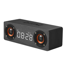 Load image into Gallery viewer, M5C Subwoofer Wooden Clock Bluetooth 4.2 Speaker, Support TF Card &amp; 3.5mm AUX &amp; FM Radio
