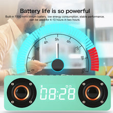 Load image into Gallery viewer, M5C Subwoofer Wooden Clock Bluetooth 4.2 Speaker, Support TF Card &amp; 3.5mm AUX &amp; FM Radio