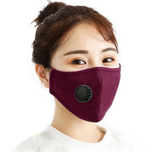 Load image into Gallery viewer, For Men Women Washable Replaceable Filter Breath-Valve PM2.5 Dustproof Face Mask