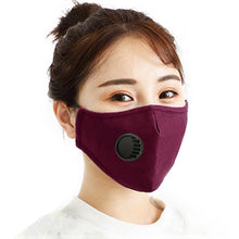Load image into Gallery viewer, For Men Women Washable Replaceable Filter Breath-Valve PM2.5 Dustproof Face Mask