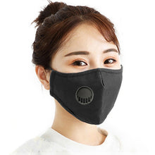 Load image into Gallery viewer, For Men Women Washable Replaceable Filter Breath-Valve PM2.5 Dustproof Face Mask