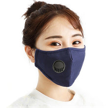 Load image into Gallery viewer, For Men Women Washable Replaceable Filter Breath-Valve PM2.5 Dustproof Face Mask