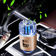 Load image into Gallery viewer, 2 in 1 Car Negative-ion  Aromatherapy Air Purifier Humidifier + Dual USB Port Car Charger