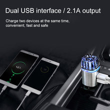 Load image into Gallery viewer, 2 in 1 Car Negative-ion  Aromatherapy Air Purifier Humidifier + Dual USB Port Car Charger