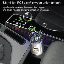 Load image into Gallery viewer, 2 in 1 Car Negative-ion  Aromatherapy Air Purifier Humidifier + Dual USB Port Car Charger