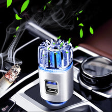 Load image into Gallery viewer, 2 in 1 Car Negative-ion  Aromatherapy Air Purifier Humidifier + Dual USB Port Car Charger