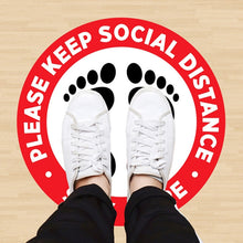Load image into Gallery viewer, Self-adhesive Waterproof PVC Epidemic Prevention Social Distance Floor Stickers, Length：24cm, Length：24cm