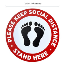 Load image into Gallery viewer, Self-adhesive Waterproof PVC Epidemic Prevention Social Distance Floor Stickers, Length：24cm, Length：24cm