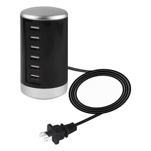 Load image into Gallery viewer, XLD4 30W 6-USB Ports Charger Station Power Adapter AC100-240V, US Plug