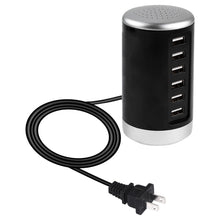 Load image into Gallery viewer, XLD4 30W 6-USB Ports Charger Station Power Adapter AC100-240V, US Plug