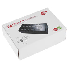 Load image into Gallery viewer, 100W 24 USB Ports Fast Charger Station Smart Charger with LED Indicator AC 100-240V, US Plug