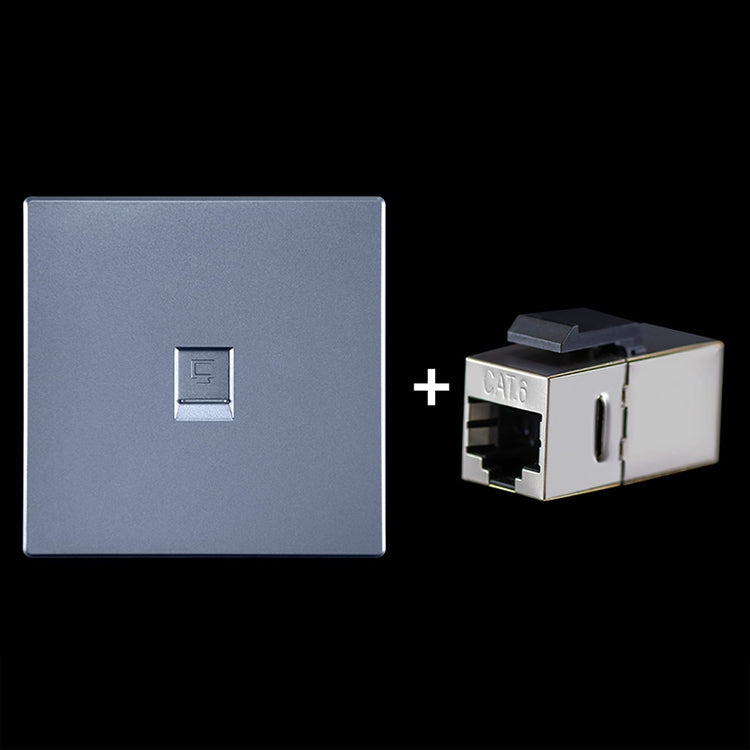 CAT.6 Shielded Pass-through Network Module, Single Port Panel + Shielded Pass-through, Single Port Panel+Shielded Pass-through