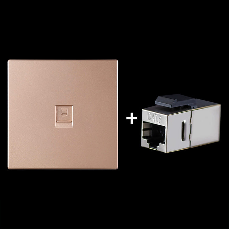 CAT.6 Shielded Pass-through Network Module, Single Port Panel + Shielded Pass-through, Single Port Panel+Shielded Pass-through