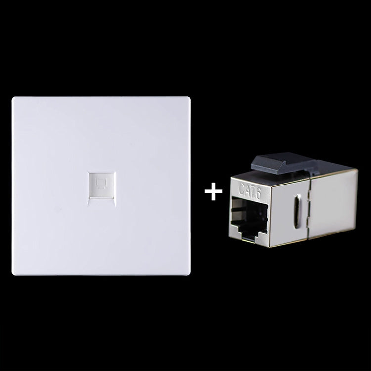 CAT.6 Shielded Pass-through Network Module, Single Port Panel + Shielded Pass-through, Single Port Panel+Shielded Pass-through