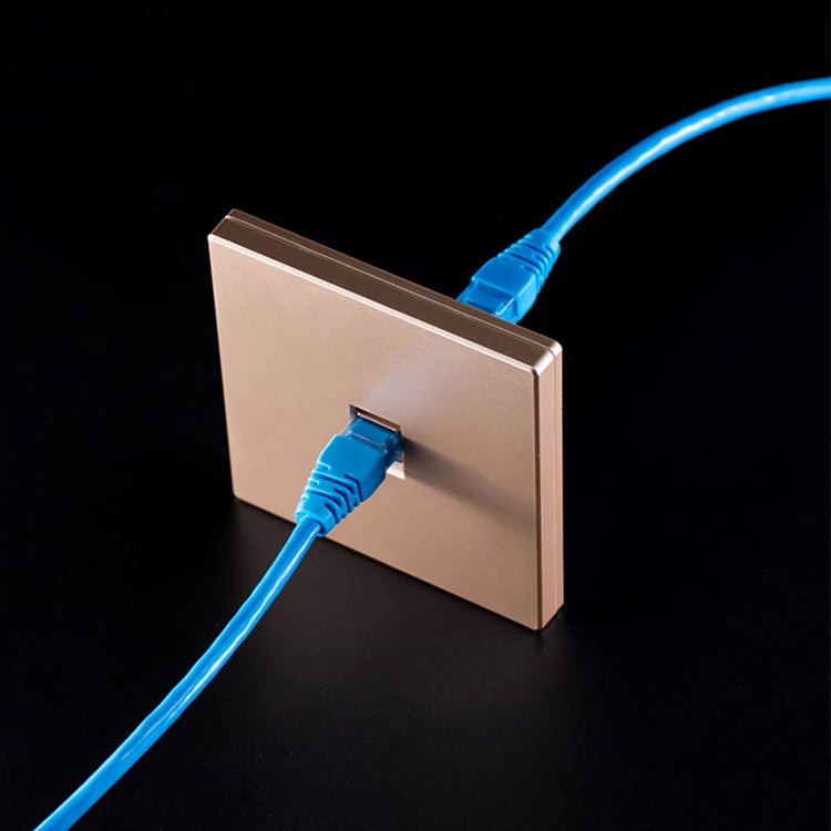 CAT.6 Shielded Pass-through Network Module, Single Port Panel + Shielded Pass-through, Single Port Panel+Shielded Pass-through