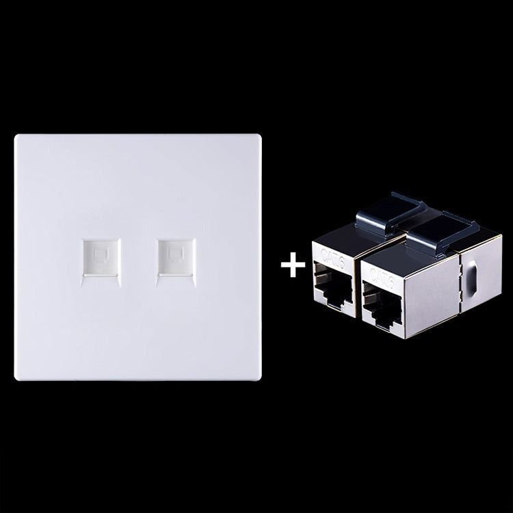 CAT.6 Shielded Pass-through Network Module, Dual Ports Panel + Shielded Pass-through, Dual Ports Panel+Shielded Pass-through