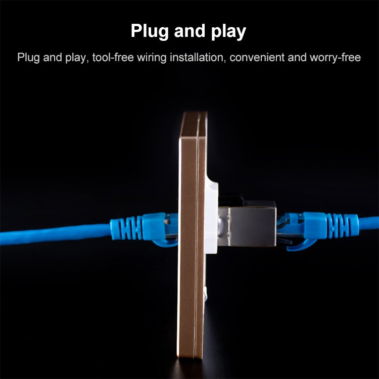 CAT.6 Shielded Pass-through Network Module, Dual Ports Panel + Shielded Pass-through, Dual Ports Panel+Shielded Pass-through