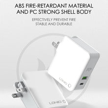 Load image into Gallery viewer, LDNIO A4403C 30W PD + Auto-id Foldable Fast Travel Charger with 1m 8 Pin Cable, AU Plug