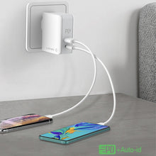 Load image into Gallery viewer, LDNIO A4403C 30W PD + Auto-id Foldable Fast Travel Charger with 1m 8 Pin Cable, AU Plug