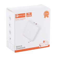 Load image into Gallery viewer, PD65W-A6 PD 65W 90 Degrees Foldable Pin Portable Multi-function USB Quick Charger, US Plug