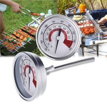 Load image into Gallery viewer, Stainless Steel Oven Thermometers BBQ Smoker Pit Grill Bimetallic Thermometer Temp Gauge Cooking Tools with Dual Display &amp; Anti-fog Glass, WSS-411