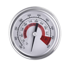 Load image into Gallery viewer, Stainless Steel Oven Thermometers BBQ Smoker Pit Grill Bimetallic Thermometer Temp Gauge Cooking Tools with Dual Display &amp; Anti-fog Glass, WSS-411