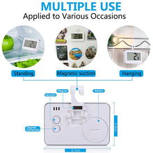 Load image into Gallery viewer, Mini Refrigerator Thermometer Digital LCD Display Freezer Temperature Meter with Hook, Refrigerator Thermometer