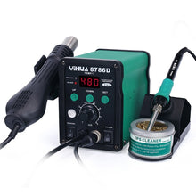 Load image into Gallery viewer, YIHUA 8786D 2 in 1 AC 220V LED Display Adjustable Temperature Hot Air Gun + Solder Station &amp; Soldering Iron, 8786D