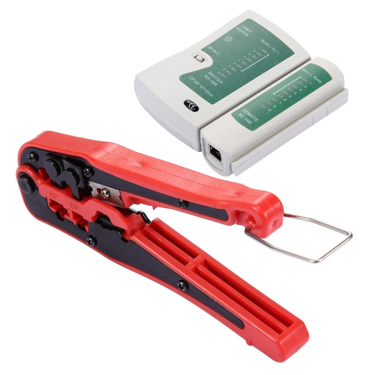 WLXY 4 in 1 Portable Crimping Stripper Punch Down  Wire Line Detector Ethernet Network Cable Tester Tools Kits, 4 in 1