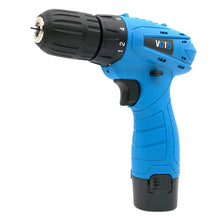 Load image into Gallery viewer, VOTO 12V Stepless Speed Regulation Rechargeable Hand Drill Set Electric Drill Power Tools with LED Light, AC 220V, US Plug, Random Color Delivery, 12V Single Speed Plastic Box Package