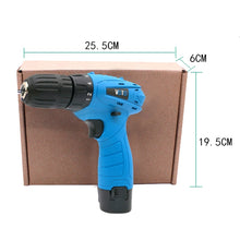 Load image into Gallery viewer, VOTO 12V Stepless Speed Regulation Rechargeable Hand Drill Set Electric Drill Power Tools with LED Light, AC 220V, US Plug, Random Color Delivery, 12V Single Speed Paper Box Package